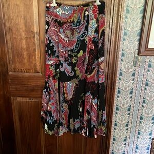 Rossi Roma flared mid calf length skirt